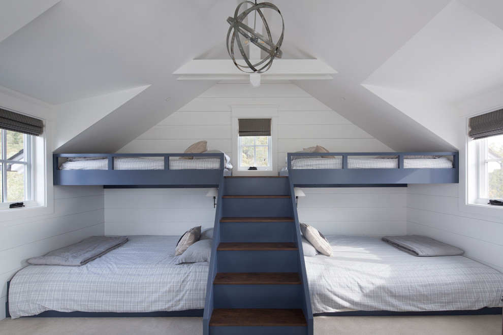 Example of a farmhouse bedroom design in San Francisco