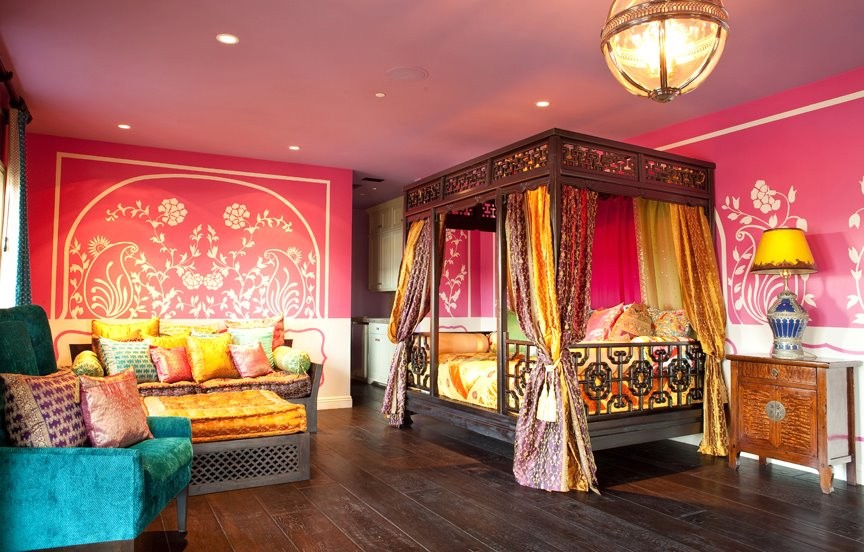 Foto på ett orientaliskt sovrum