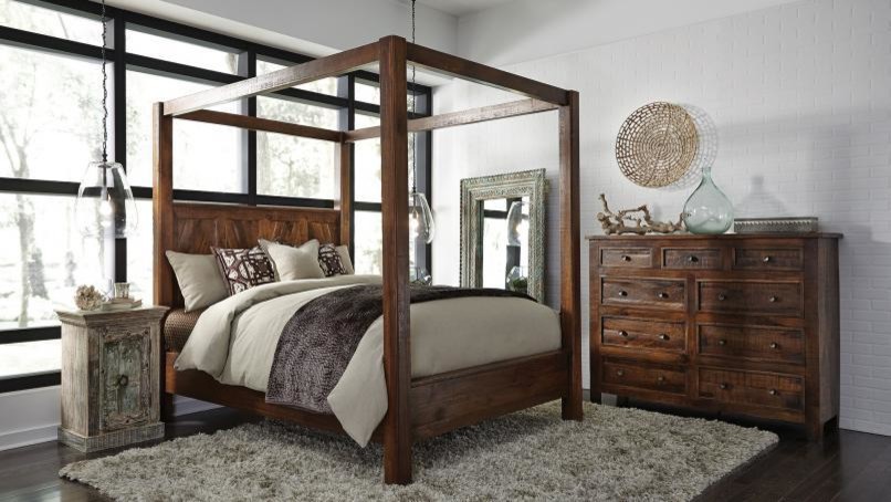 This is an example of a rustic bedroom in San Diego.