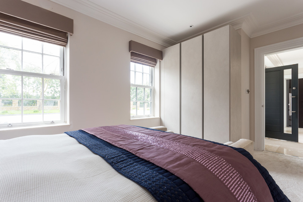 Design ideas for a traditional bedroom in Hertfordshire.