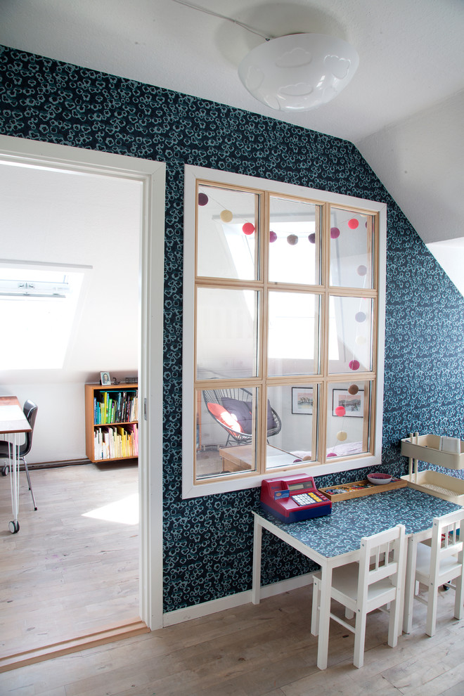 This is an example of a scandi kids' bedroom in Copenhagen.