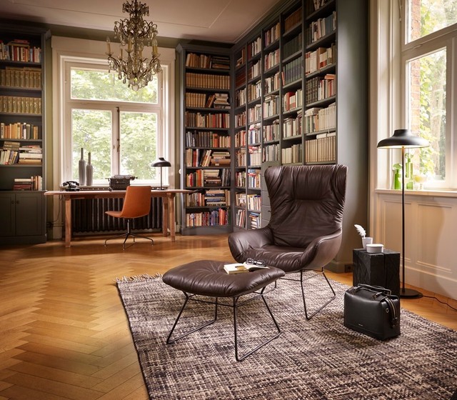 Bureau à domicile dans une bibliothèque de style classique - Transitional -  Home Office - Paris - by MPP Décoration | Houzz AU
