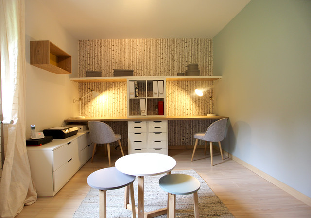 Bureau Chambre d'ami - Scandinavian - Home Office - Paris - by Mélissa  Bulot / I'Déclic Home / M2M | Houzz IE
