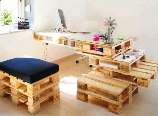 création de meuble en palette - Industrial - Home Office - Lyon - by Meuble  Palette AJS | Houzz IE