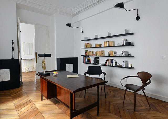 Décoration appartement Haussmannien 110m2 - Transitional - Home Office -  Paris - by Créateurs d'Intérieur | Houzz IE