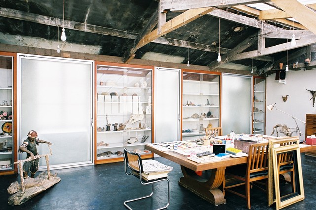 Renovation D Atelier D Artiste Dans Le Marais Paris 4e Sovremennyj Kabinet Parizh Ot Eksperta Urb1n Houzz Rossiya