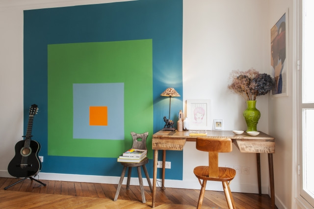 Une déco color block pour ce petit appartement - Turbulences Déco