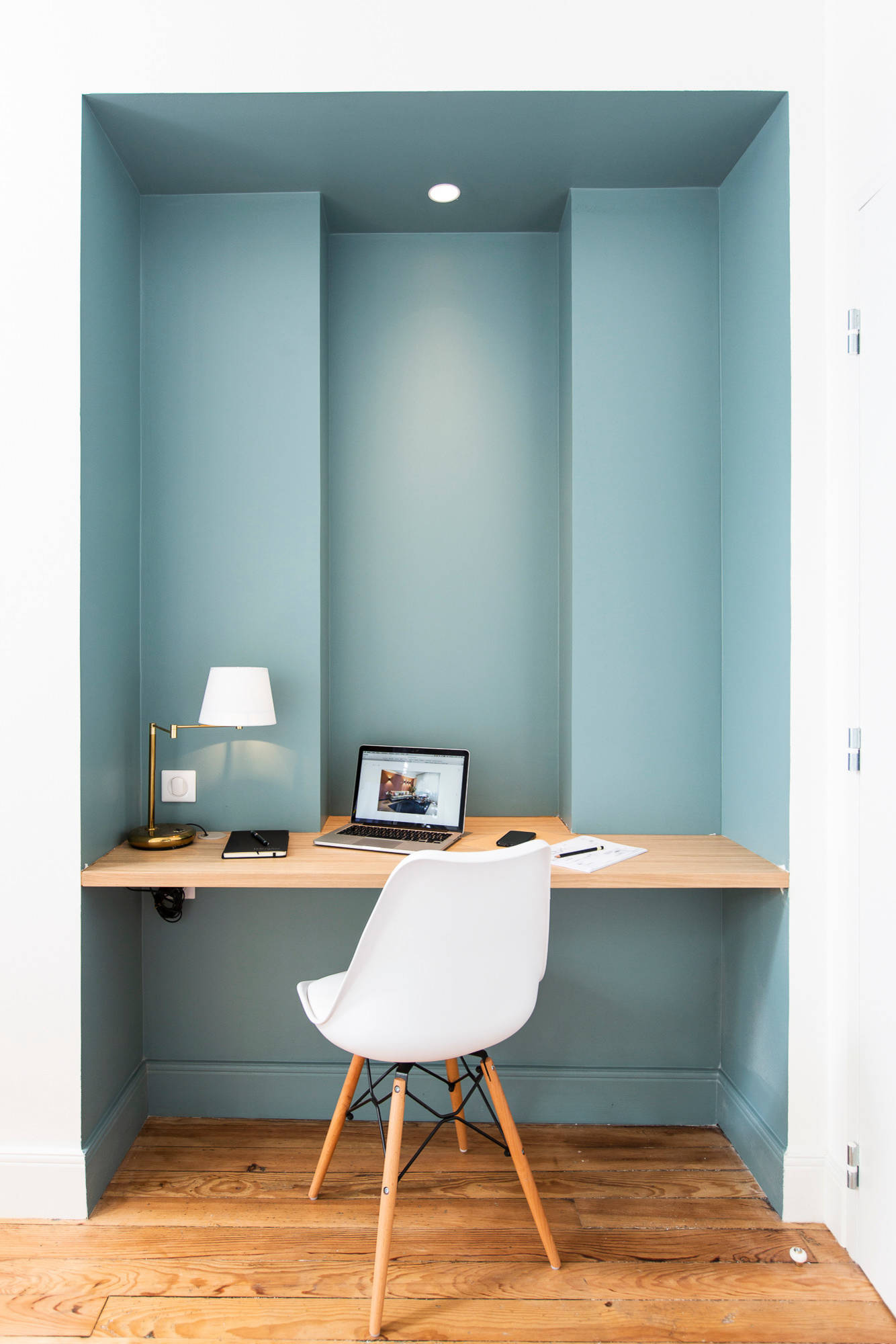 75 photos et idées déco de bureaux avec un mur bleu - Décembre 2023 | Houzz  FR