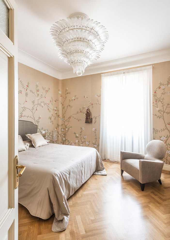 Photo of a shabby-chic style bedroom in Venice.