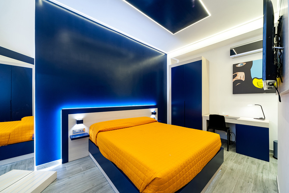 Foto di una camera da letto contemporanea di medie dimensioni