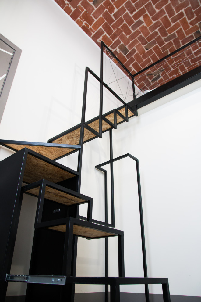 Medium sized contemporary staircase in Turin.