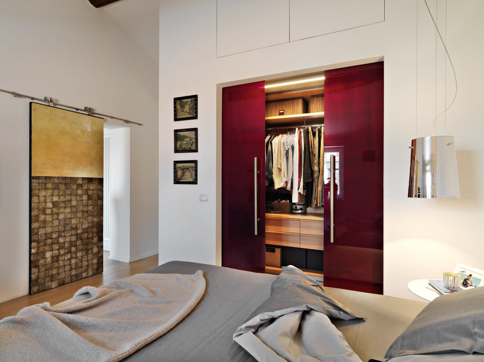 Trendy bedroom photo in Milan