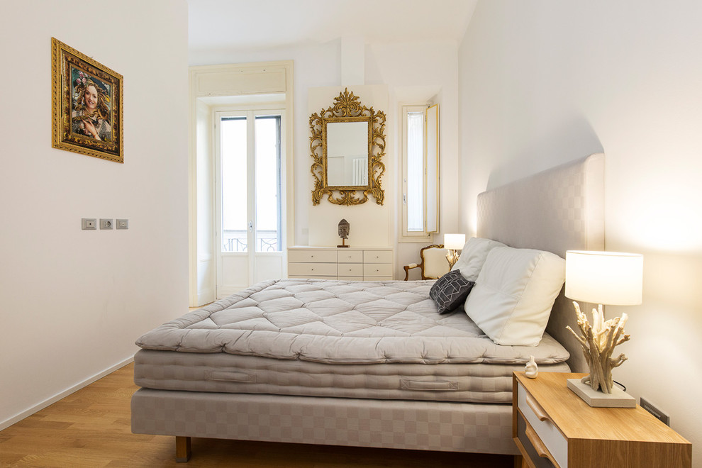 Eclectic bedroom in Milan.