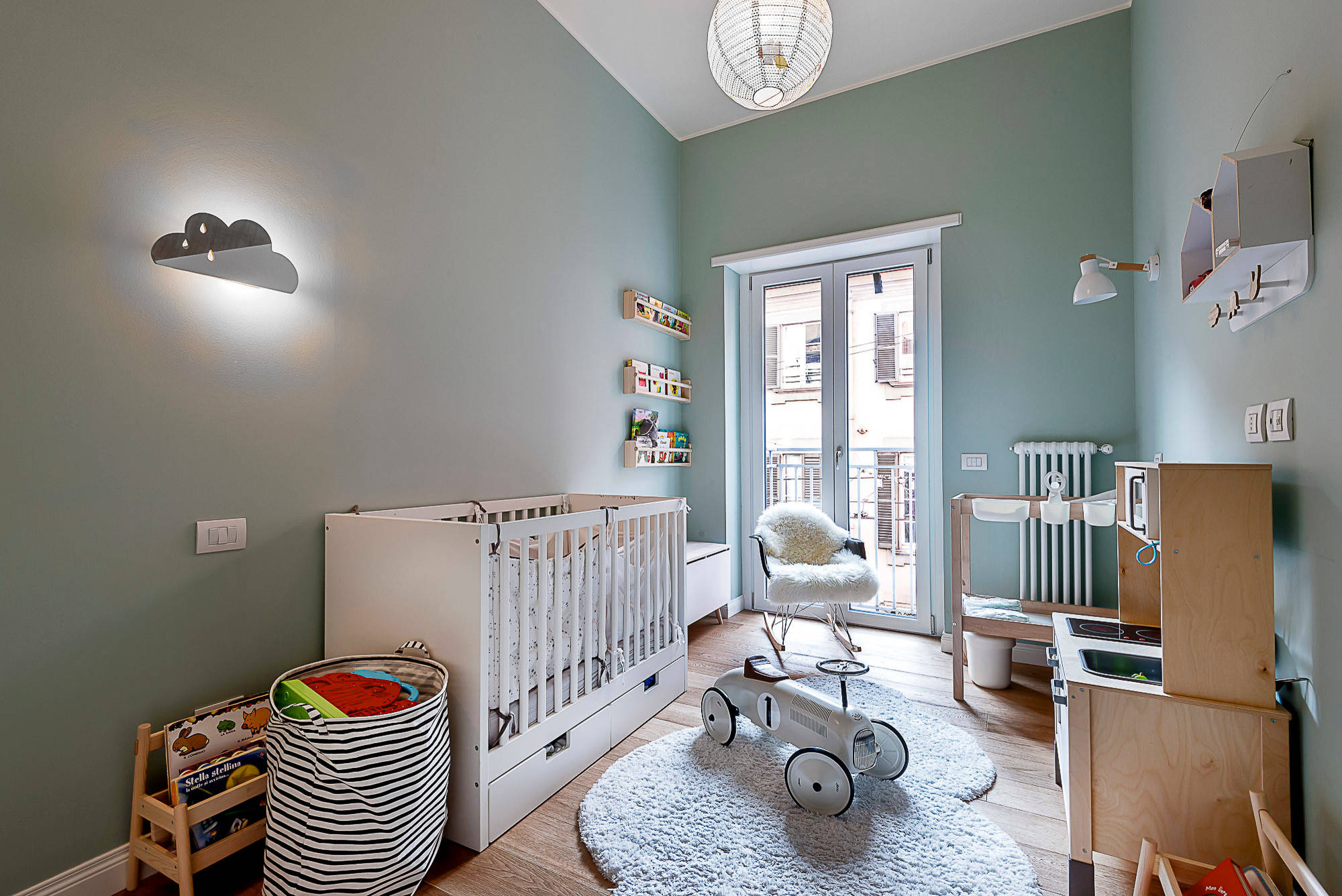 75 Graue Babyzimmer mit grüner Wandfarbe Ideen & Bilder - Februar 2024 |  Houzz DE
