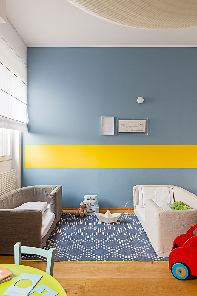 Design ideas for a contemporary kids' bedroom in Milan.