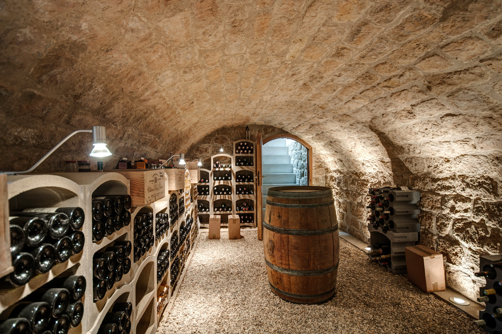 Design ideas for a rural wine cellar in Paris.