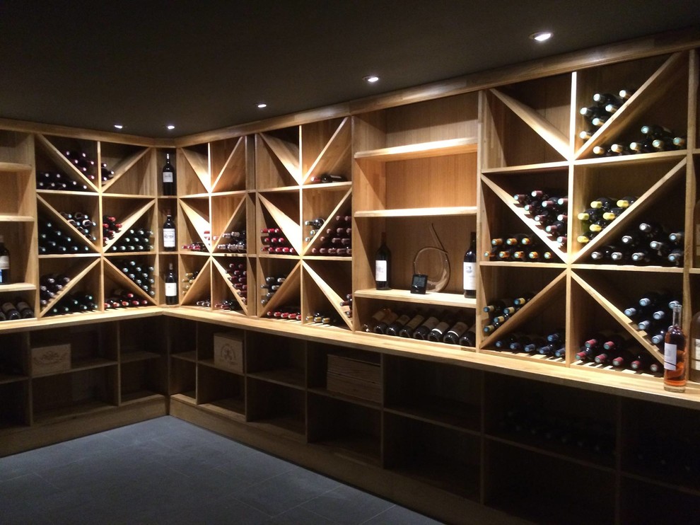Example of a mountain style wine cellar design in Bordeaux