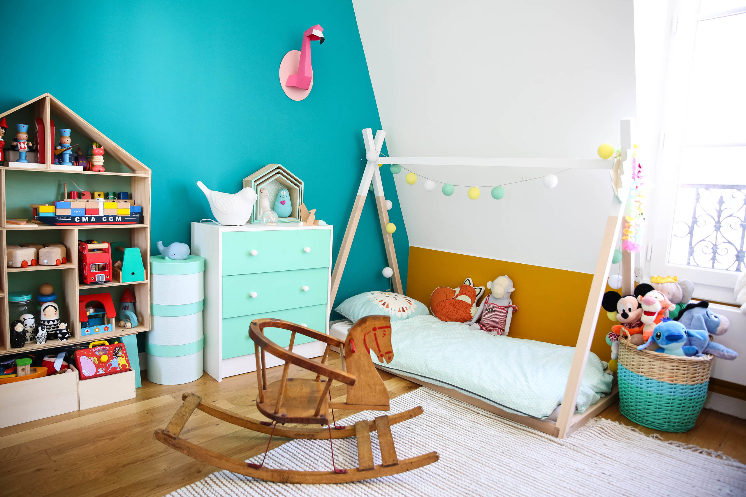 Chambres D Enfant Et De Bebe Avec Un Mur Multicolore Photos Et Idees Deco De Chambres D Enfant Et De Bebe Septembre 21 Houzz Fr