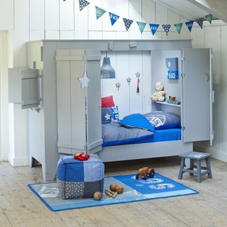 Lit Cabane Bois Massif 90x200 Gris Clair Modern Kinderzimmer Lille Von Alfred Et Compagnie Houzz