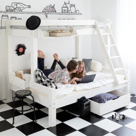 Lit superposé combiné 90x140 blanc - Contemporain - Chambre d'Enfant -  Lille - par Alfred et Compagnie | Houzz