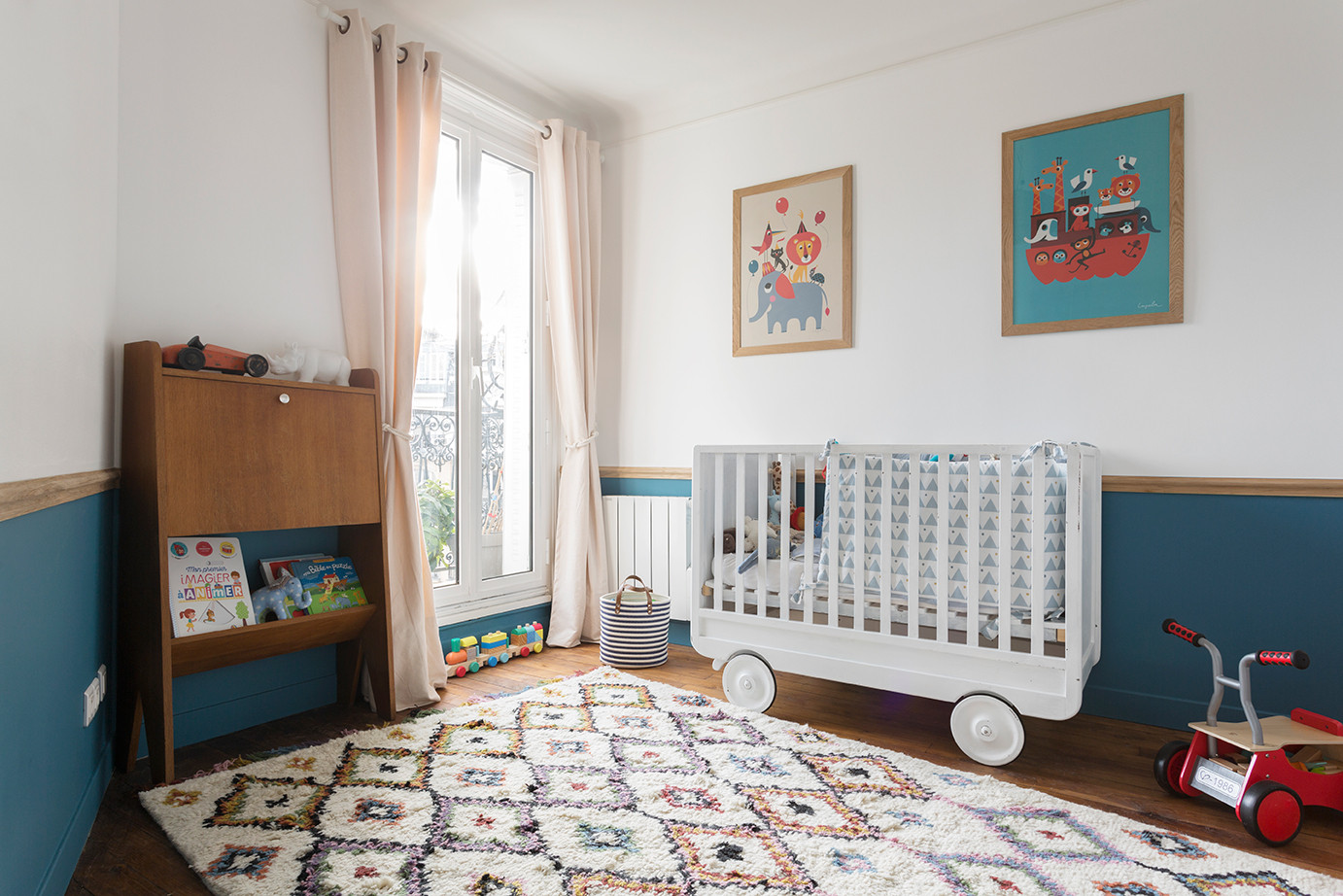 Deux Chambres Renovees Avec Peintures Little Greene Transitional Nursery Paris By Monsieur Peinture Houzz