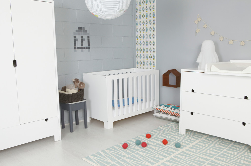 Inspiration pour une chambre de bébé design.
