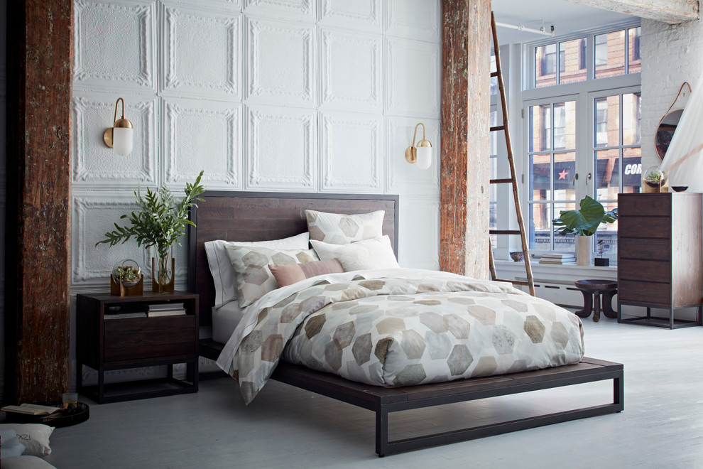 Свежая идея для дизайна: спальня на мансарде в современном стиле - отличное фото интерьера