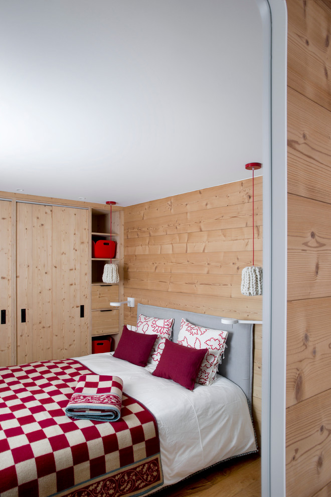 リヨンにある北欧スタイルのおしゃれな寝室のインテリア
