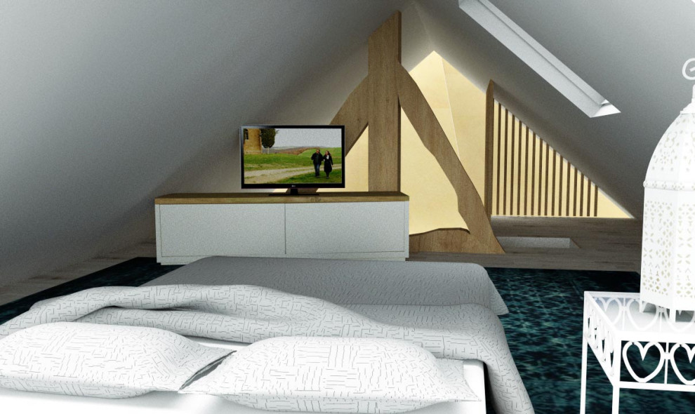 Design ideas for a traditional bedroom in Toulouse.