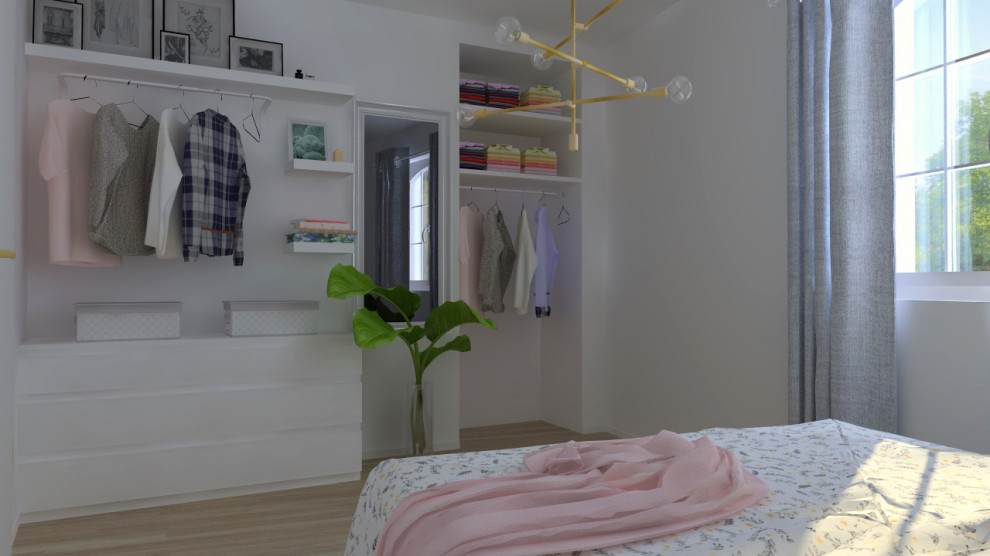 Photo of a scandi bedroom in Rennes.