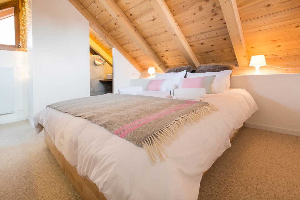 Mountain style bedroom photo in Lyon