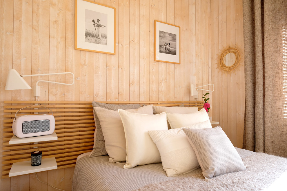 Modelo de dormitorio escandinavo pequeño