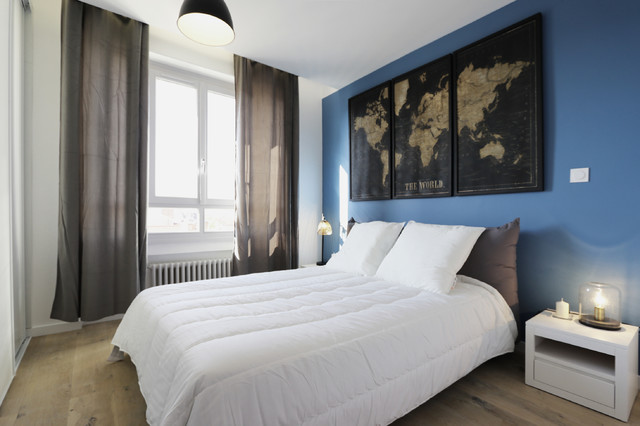 Rénovation d'un appartement au cœur des Brotteaux - Scandinavian - Bedroom  - Lyon - by Joanna Carubia | Houzz IE