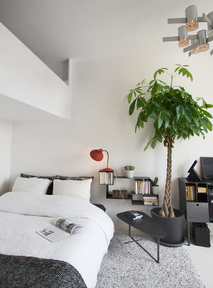Inspiration for a contemporary bedroom in Paris.