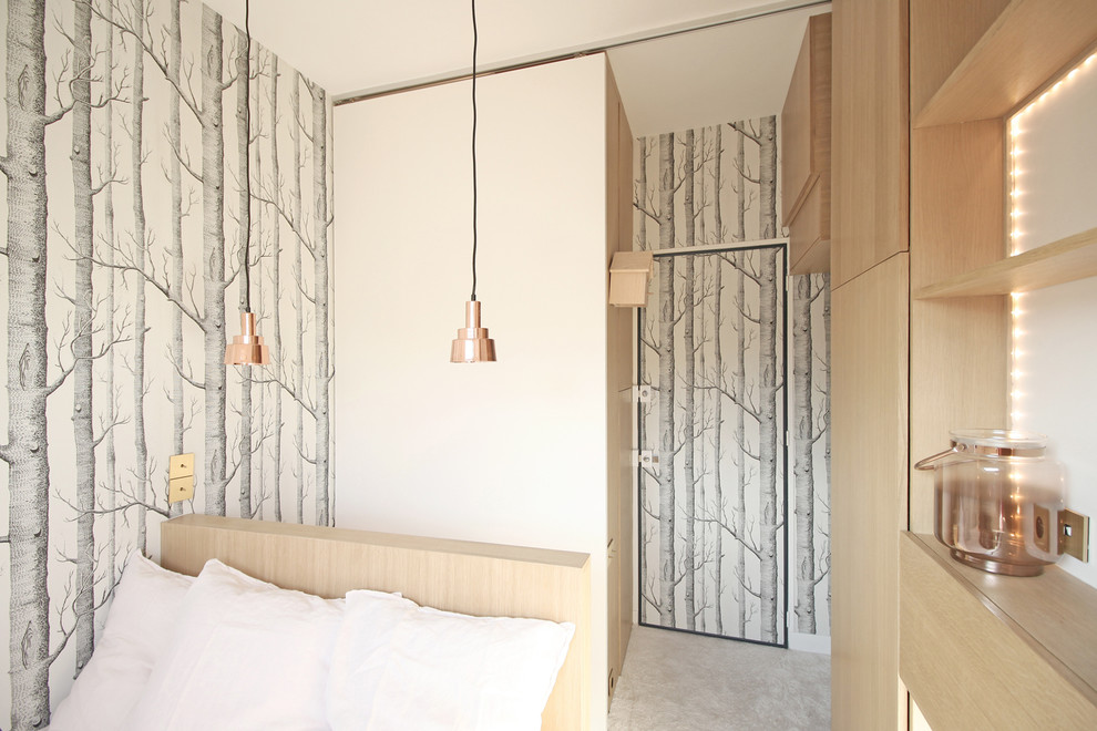 Bedroom - small contemporary master bedroom idea in Paris