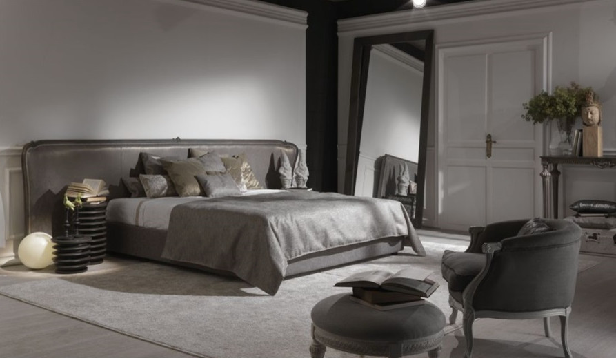 Example of a minimalist bedroom design in Dijon