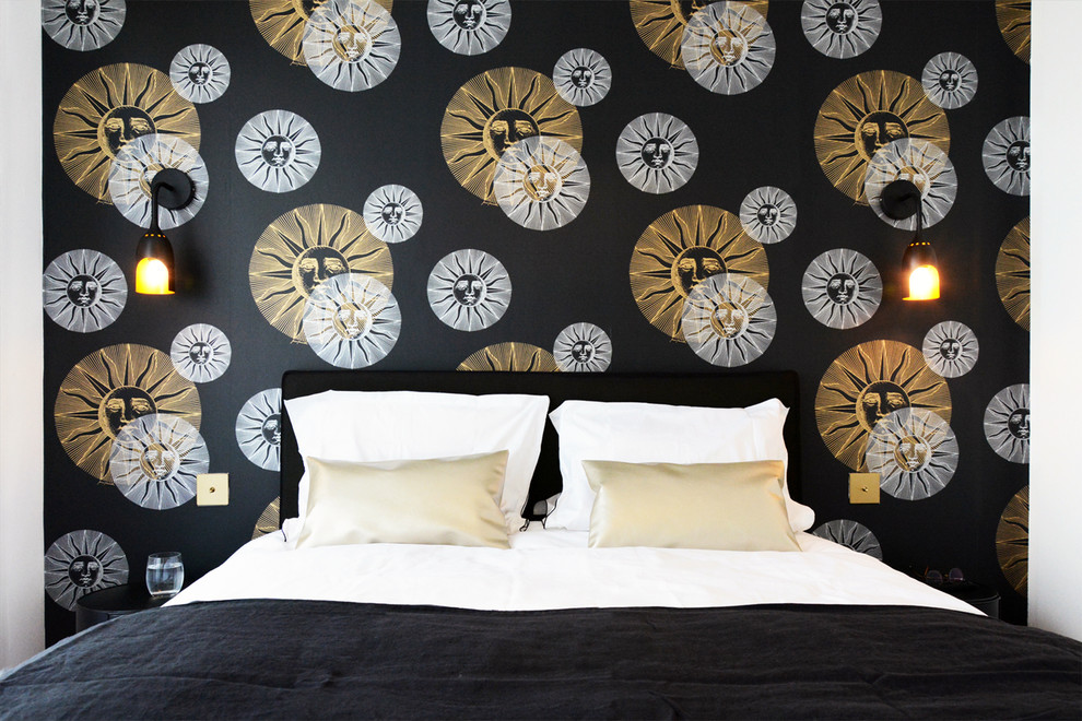 リールにある北欧スタイルのおしゃれな寝室のインテリア