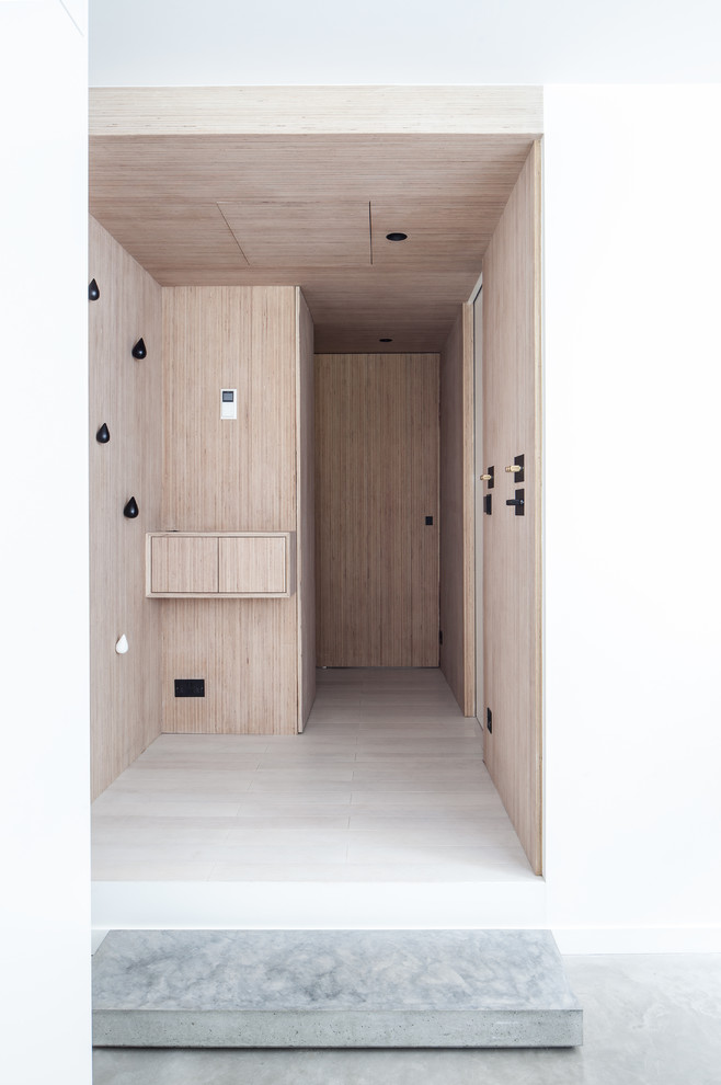Design ideas for a contemporary cloakroom in London.