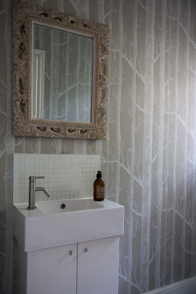 Photo of a medium sized traditional cloakroom in Kent.