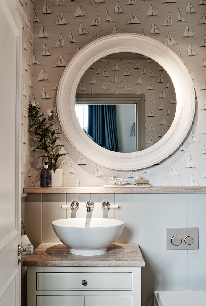 Beach House Cornwall Beach Style Powder Room Wiltshire by Adam