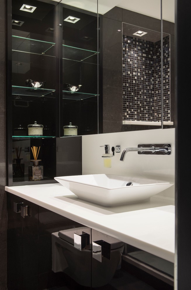 Design ideas for a contemporary cloakroom in London.