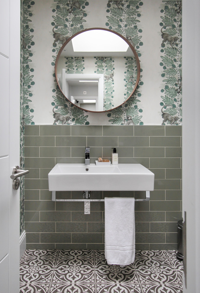 His Hers Sanctuaries Wandsworth Contemporary Powder Room London By Yoko Kloeden Design Houzz