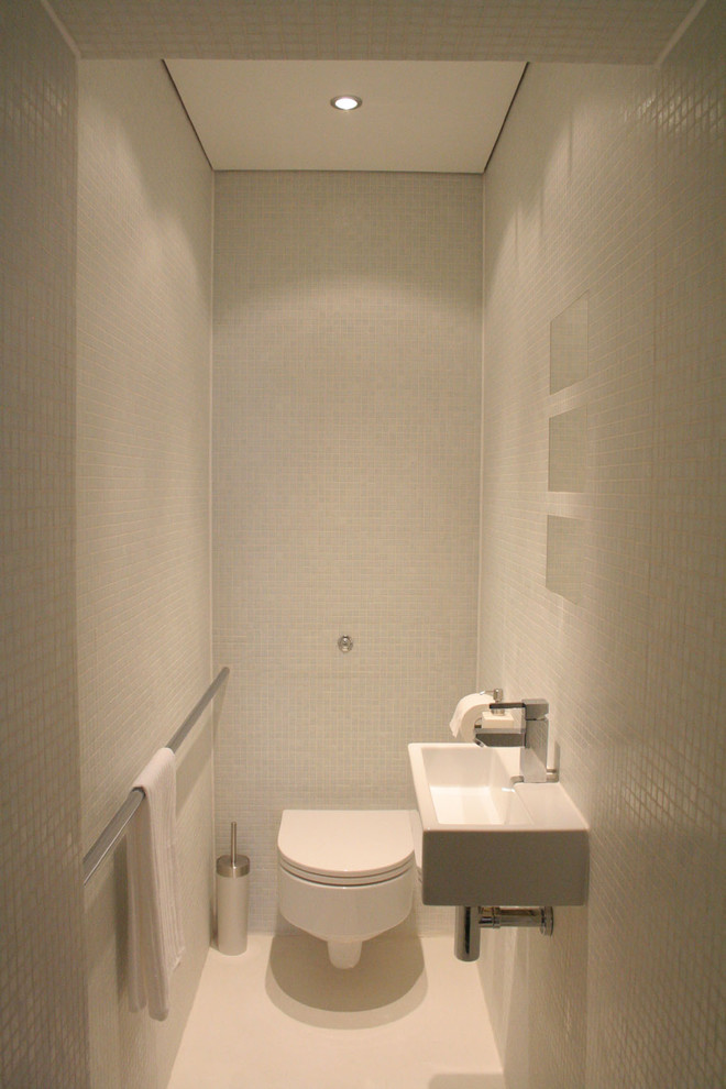 Powder room - contemporary powder room idea in Other