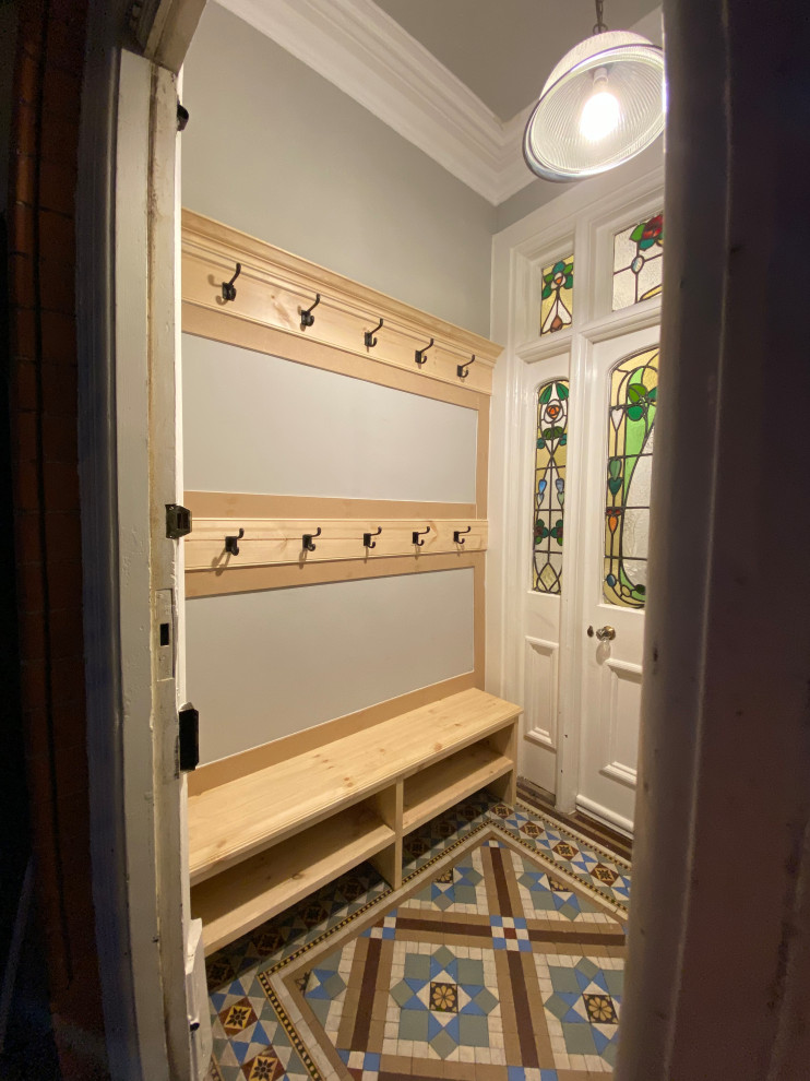 Inspiration for a victorian cloakroom in West Midlands with shaker cabinets.
