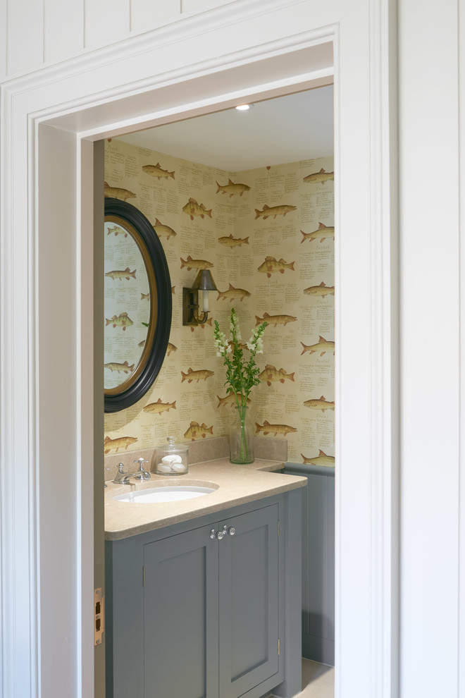 Design ideas for a country cloakroom in Gloucestershire.