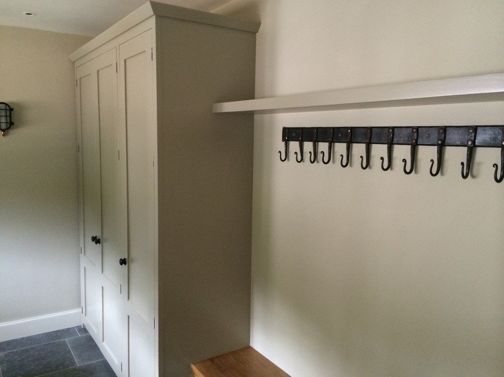 This is an example of a country cloakroom in Buckinghamshire.