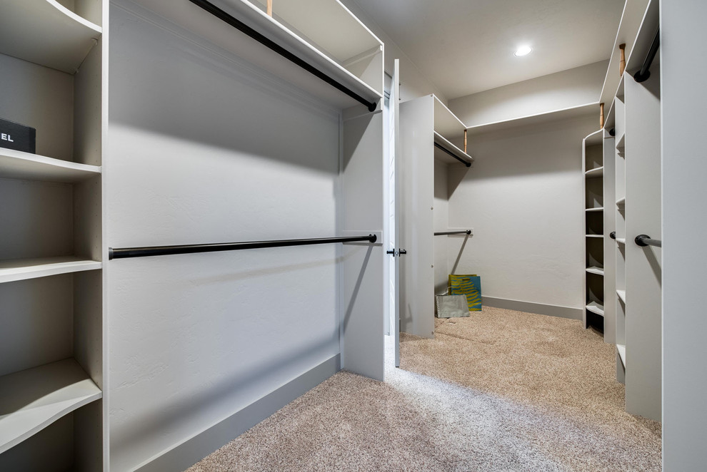 Inspiration for a large classic walk-in wardrobe in Boise.