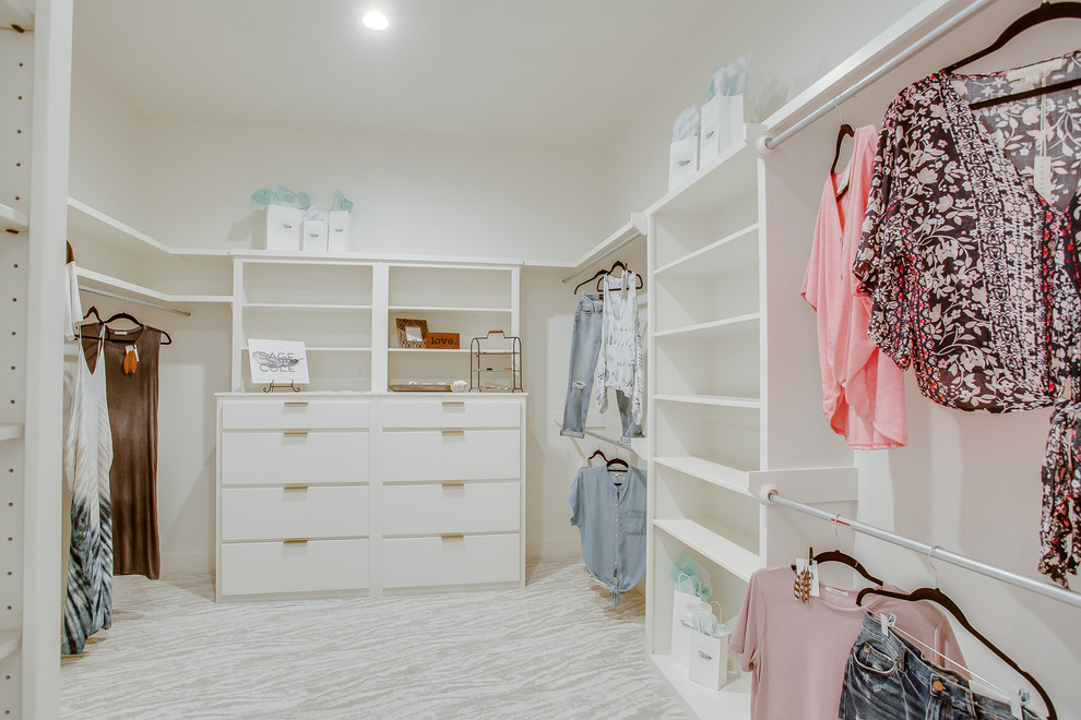 Example of a cottage closet design in Other