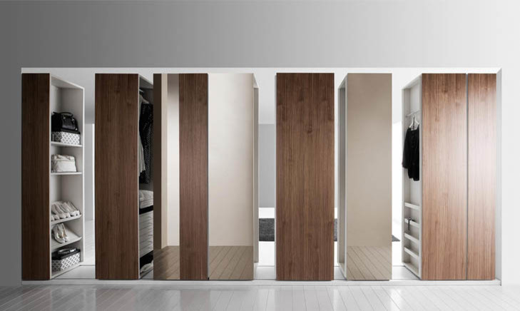 Immagine di armadi e cabine armadio minimalisti