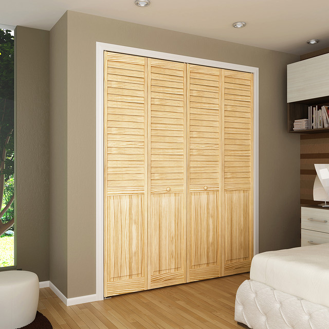Bi-fold Door - Louver Panel Clear - Traditional - Wardrobe - Baltimore - by  In and Out Home | Houzz IE